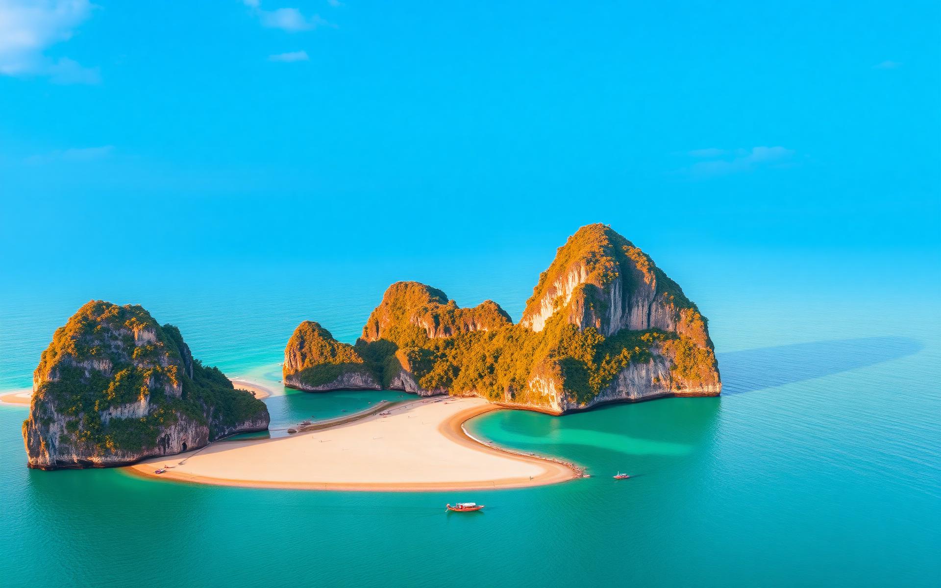 Limestone islands and turquoise water on Thailand's Andaman coast